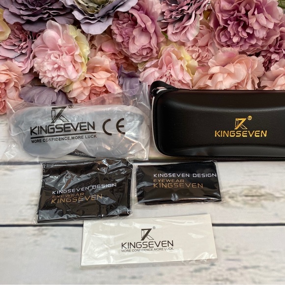 KINGSEVEN Natural Walnut Wood Sunglasses with Silver Mirrored Lenses - Picture 13 of 15